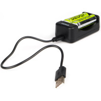 Устройство зарядное ФАZА B-50USB Ni-Cd/Ni-MH (2хAA/2хAAA/1х9В "Крона") индикатор зарядки питание от USB + 2хAA 2000мА.ч кабель MicroUSB-USB в компл. 5038837