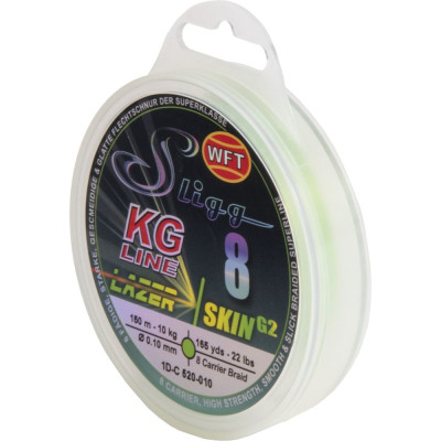 Леска WFT KG SLIGG LAZER SKIN G2x8 Chartreuse150/010 1D-C-520-010