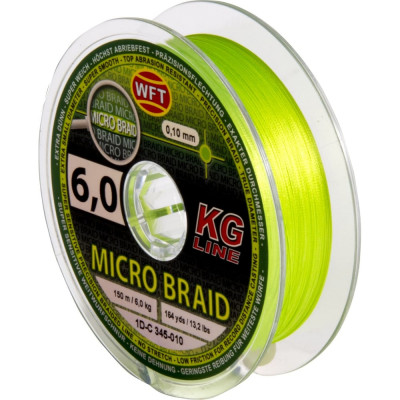 Леска WFT KG MICRO BRAID Chartreuse 150/0100 1D-C-345-010