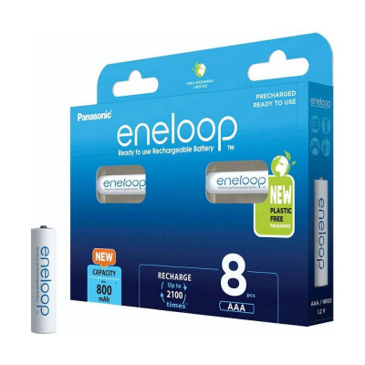 Panasonic аккумулятор eneloop BK-4MCDE/8BE 800mAh AAA R03 BL8 УТ-00000801