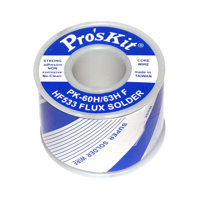 ProsKit 0,8мм 0,25кг Sn63/Pb37 (HF533 флюс безотм. RMA) припой PK-63H08F Pro'sKit С00040231