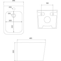 Подвесное биде IDDIS BILRW02i82