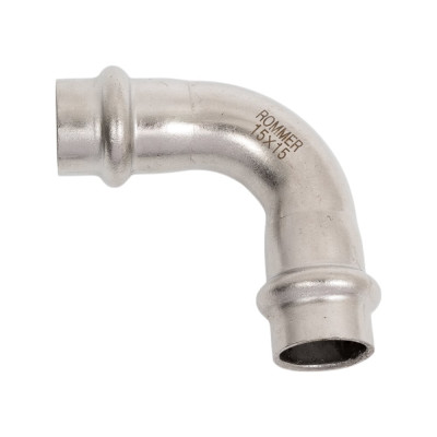 Угольник ROMMER 90 впр-впр, 15, из нержавеющей стали, прессовой Rss-0003-000015 RG0091KSNO8HFG