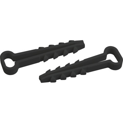 Дюбель хомут для плоского кабеля ЭРА DXP58b10, 5-8 мм, черный, 10 шт. Б0059310