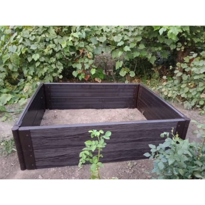 Комплект из 4-х досок для грядок и клумб Еврогрядка rumex дпк 1500x225x30 мм, цвет графит EGD15-225-Rumex-Graphite
