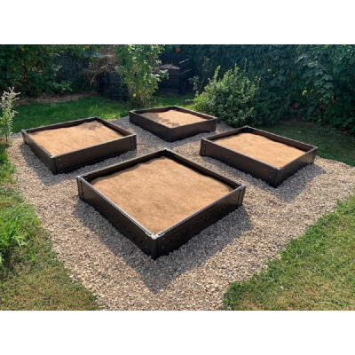 Комплект из 4-х досок для грядок и клумб Еврогрядка rumex дпк 1000x225x30 мм, цвет венге EGD10-225-Rumex-Venge