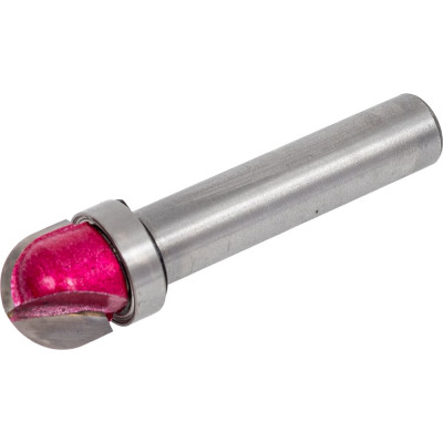 Фреза пазовая круглый нос (пальчиковая) Z=2, R=6 мм, 12x12x50 мм, S=8 мм, верхний подшипник PROCUT 219810P