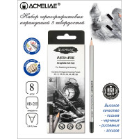 Набор чернографитных карандашей ACMELIAE artmate 8 твердостей (2h,h,hb,b,2b,4b,6b,8b), в картоне 43594
