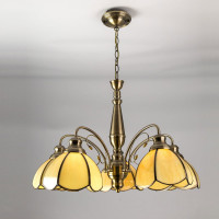 Подвесная люстра Citilux Познань витражная Бронза CL443151