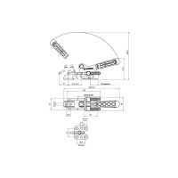 Натяжная защелка KUKAMET подпружиненная, усилие 75 кг 311-5-Y