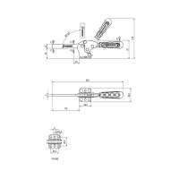 Прижим горизонтальный под привариваемый винт KUKAMET, услилие 255 кг 111-3-D-C2