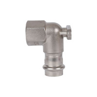 Угольник ROMMER настенный, с креплением, впр-вр, 22x3/4, из нержавеющей стали, прессовой Rss-0011-002234 RG0091KSNOIF20