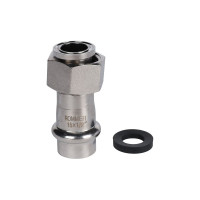 Переходник с накидной гайкой ROMMER Rss-0026-001512 впр-вр, 15x1/2, из нержавеющей стали прессовой RG0091KSNPCONE