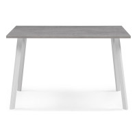 Деревянный стол Woodville Тринити Лофт 120x80x75 см, 25 мм, бетон/белый матовый 534915