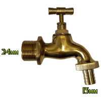 Кран латунный для садовой колонки TAP 3/4 без гайки и прокладки GLQ ДжиЭлКью