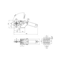 Прижим пневматический горизонтальный KUKAMET, усилие 204 кг 611-5