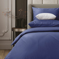 Комплект постельного белья Verossa Stripe полутораспальный, с наволочками 50x70 см Indigo 738042