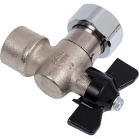 Угловой шаровой кран с накидной гайкой STOUT Svb-1010-001520 вр/накидная гайка, ручка бабочка 1/2x3/4 RG0090IMLP1OH2