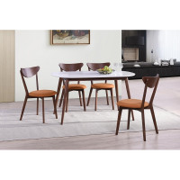 Обеденный стол Tetchair Max (макс) основание бук, столешница МДФ, 140x80x75 см, белый + коричневый 10465