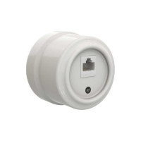 Компьютерная розетка Мезонинъ rj45, цвет - белый, серия "аврора", тм GE70342-01