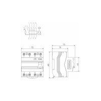 Устройство защитного отключения WERKEL 3p+n 63A 30mA AC 6kA a062566