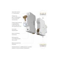 Автоматический выключатель WERKEL 1p 32A C 4,5кА a062490