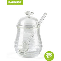 Стеклянная банка для меда BAROUGE BH-004/48 со стеклянной ложкой, 290 мл BH-004 290 мл/банка