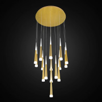 Каскадная люстра Citilux Вегас LED Золото CL227162
