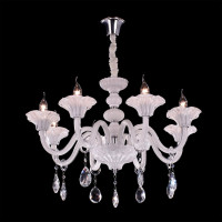 Стеклянная подвесная люстра Citilux Ирида Белая CL351180