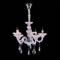 Стеклянная подвесная люстра Citilux Ирида Белая CL351150