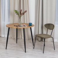 Стол Tetchair Uranus ЛДСП/металл, 90x90x77 см, дуб вотан/черный 19315
