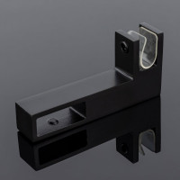Держатель стекла SERVICE PLUS г-образный, сквозной, 30x10, черный матовый, sus304 S02-502BLK/sus304