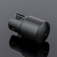 Держатель стекла SERVICE PLUS ф19, черный матовый, латунь D02-508BLK/brass