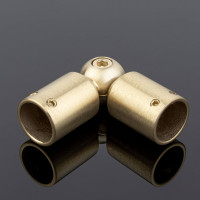 Соединитель трубы SERVICE PLUS ф19, 90-180, брашированное золото, sus304 S02-511BGM/sus304