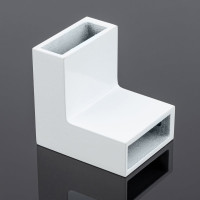 Соединитель трубы SERVICE PLUS 30x10, угловой 90, белый матовый, sus304 S02-504WM/sus304