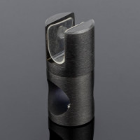 Держатель стекла SERVICE PLUS сквозной, ф19, графит матовый, латунь D02-507GFM/brass
