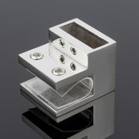 Держатель труба-стекло SERVICE PLUS 30x10, торцевой, хром, sus304 D02-503СR/sus304