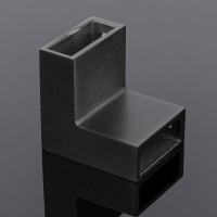 Соединитель трубы SERVICE PLUS 30x10, угловой 90, графит матовый, sus304 S02-504GFM/sus304