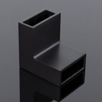 Соединитель трубы SERVICE PLUS 30x10, угловой 90, черный матовый, sus304 S02-504BLK/sus304