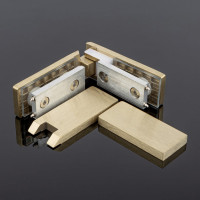 Петля стекло-стекло SERVICE PLUS 180, брашированное золото, sus304 P03-105BGM/sus304