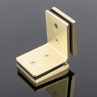 Коннектор стекло-стекло SERVICE PLUS 90, брашированное золото,латунь K03-201BGD/brass