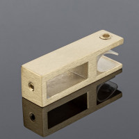 Держатель стекла SERVICE PLUS сквозной, 30x10, брашированное золото, sus304 S02-501BGD/sus304