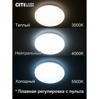 Светодиодная люстра с пультом Citilux Симпла RGB CL714680G