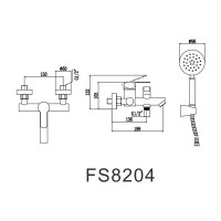 Смеситель для ванны Fmark FS8204