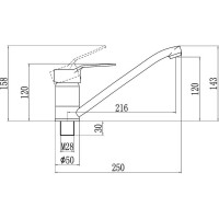 Смеситель для кухонной мойки Fmark FM4963