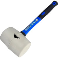 Резиновая киянка vertextools 680 г, белая резина, фибергласовая рукоятка 10-45-680