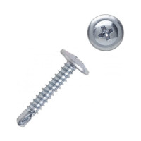 Саморез с прессшайбой МЕТАЛЛСЕРВИС 4,2x16 со сверлом, цинк 1000 шт. пакет 1244225