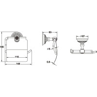 Держатель для туалетной бумаги Rose RG1405Q