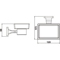 Стеклянная мыльница Rose RG1503H