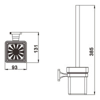 Настенный туалетный ёрш Rose RG1500H